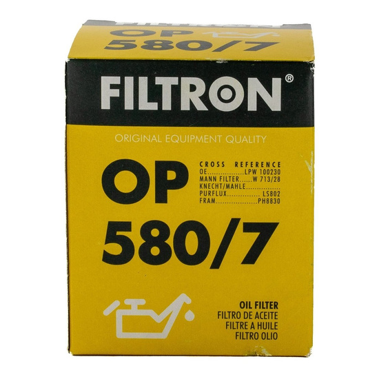 FILTRON filtr oleju OP580/7 - Land Rover Discovery I/II Freelander 1.8/2.0/2.5