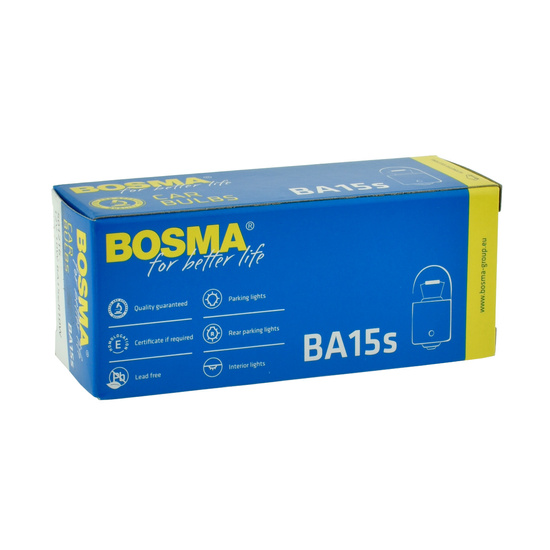 Żarówka 12V 10W Ba15s Bosma *1611* 18x37mm - 1szt