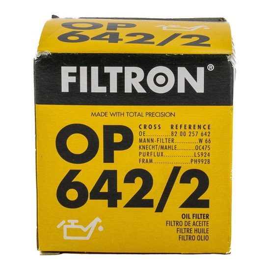 FILTRON filtr oleju OP642/2 - Renault Clio II 1.2i 98->