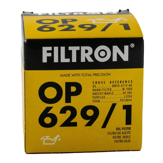 FILTRON filtr oleju OP629/1 - Fiesta 1.25-1.6 08- Focus 1.6 06- Mazda 2 03-07