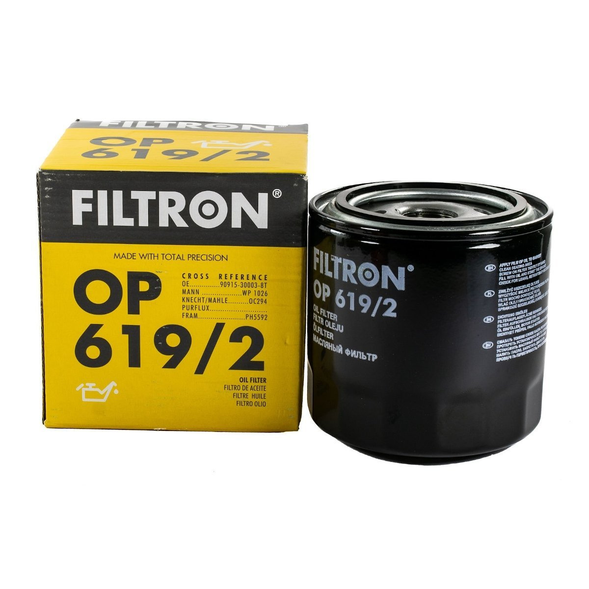 FILTRON filtr oleju OP619/2 Toyota Avensis 2.0TD • Oleje